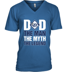 Tampa Bay Rays Dad The Man The Myth The Legend Father's Day MLB Men's V-Neck T-Shirt Men's V-Neck T-Shirt - amzapparel