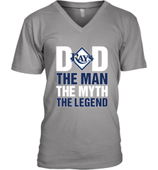 Tampa Bay Rays Dad The Man The Myth The Legend Father's Day MLB Men's V-Neck T-Shirt Men's V-Neck T-Shirt - amzapparel