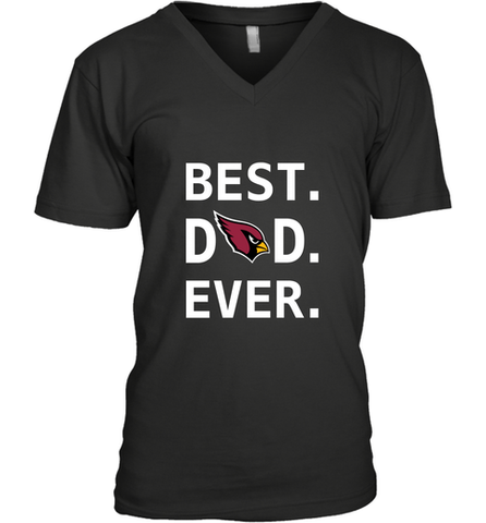 Best Arizona Cardinals Dad Best Dad Ever NFL Football Fathers Day Men's V-Neck T-Shirt Men's V-Neck T-Shirt / Black / S Men's V-Neck T-Shirt - amzapparel