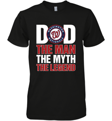 Washington Nationals Dad The Man The Myth The Legend Father's Day MLB Men's Premium T-Shirt Men's Premium T-Shirt - amzapparel