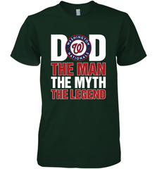 Washington Nationals Dad The Man The Myth The Legend Father's Day MLB Men's Premium T-Shirt Men's Premium T-Shirt - amzapparel