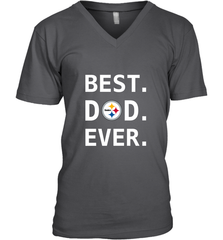 Best Pittsburgh Steelers Dad Best Dad Ever NFL Football Fathers Day Men's V-Neck T-Shirt Men's V-Neck T-Shirt - amzapparel