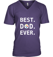 Best Pittsburgh Steelers Dad Best Dad Ever NFL Football Fathers Day Men's V-Neck T-Shirt Men's V-Neck T-Shirt - amzapparel