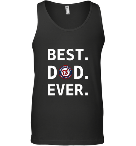Best Washington Nationals Dad Ever Baseball MLB Fathers Day Men's Tank Top Men's Tank Top / Black / XS Men's Tank Top - amzapparel