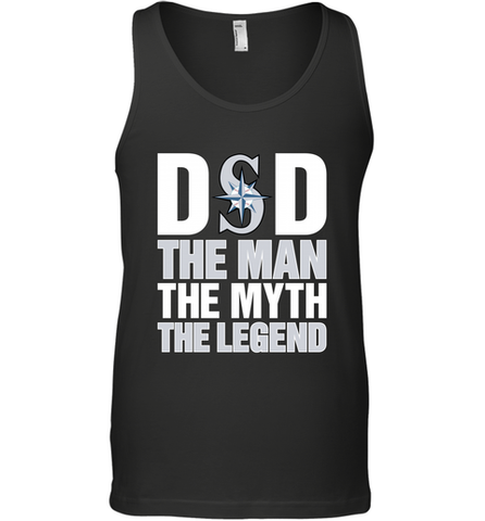 Seattle Mariners Dad The Man The Myth The Legend Father's Day MLB Men's Tank Top Men's Tank Top / Black / XS Men's Tank Top - amzapparel