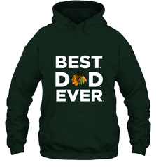 Best Chicago Blackhawks Dad Ever Hockey NHL Fathers Day GIft For Daddy Hooded Sweatshirt Hooded Sweatshirt - amzapparel