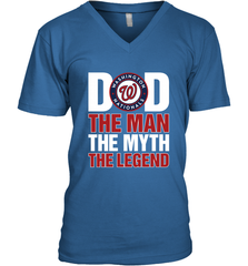 Washington Nationals Dad The Man The Myth The Legend Father's Day MLB Men's V-Neck T-Shirt Men's V-Neck T-Shirt - amzapparel