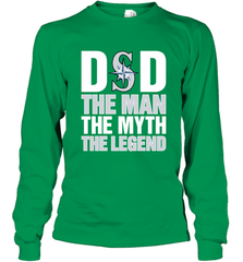 Seattle Mariners Dad The Man The Myth The Legend Father's Day MLB Long Sleeve T-Shirt Long Sleeve T-Shirt - amzapparel