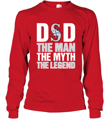 Seattle Mariners Dad The Man The Myth The Legend Father's Day MLB Long Sleeve T-Shirt Long Sleeve T-Shirt - amzapparel