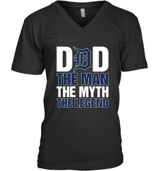 Detroit Tigers Dad The Man The Myth The Legend Father's Day MLB Men's V-Neck T-Shirt