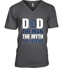 Detroit Tigers Dad The Man The Myth The Legend Father's Day MLB Men's V-Neck T-Shirt Men's V-Neck T-Shirt - amzapparel