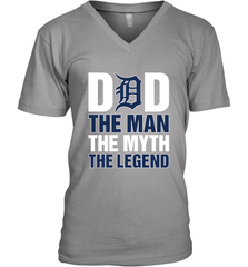 Detroit Tigers Dad The Man The Myth The Legend Father's Day MLB Men's V-Neck T-Shirt Men's V-Neck T-Shirt - amzapparel