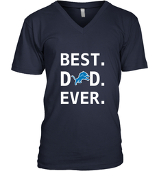 Best Detroit Lions Dad Best Dad Ever NFL Football Fathers Day Men's V-Neck T-Shirt