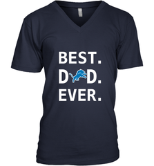 Best Detroit Lions Dad Best Dad Ever NFL Football Fathers Day Men's V-Neck T-Shirt Men's V-Neck T-Shirt - amzapparel