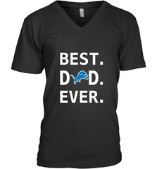 Best Detroit Lions Dad Best Dad Ever NFL Football Fathers Day Men's V-Neck T-Shirt Men's V-Neck T-Shirt - amzapparel