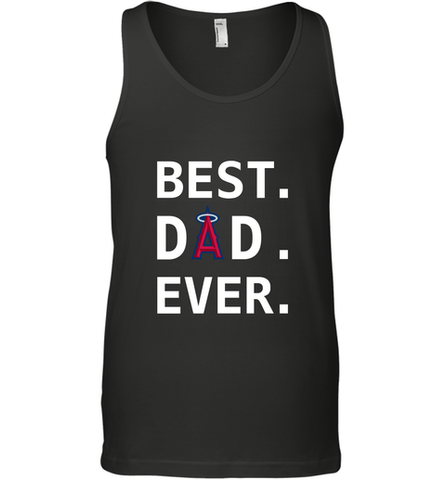 Best Los Angeles Angels Dad Ever Baseball MLB Fathers Day Men's Tank Top Men's Tank Top / Black / XS Men's Tank Top - amzapparel