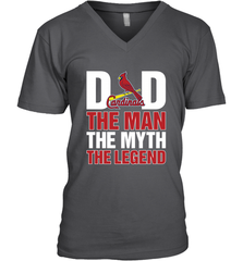 St Louis Cardinals Dad The Man The Myth The Legend Father's Day MLB Men's V-Neck T-Shirt Men's V-Neck T-Shirt - amzapparel