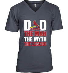St Louis Cardinals Dad The Man The Myth The Legend Father's Day MLB Men's V-Neck T-Shirt Men's V-Neck T-Shirt - amzapparel