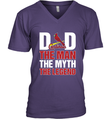 St Louis Cardinals Dad The Man The Myth The Legend Father's Day MLB Men's V-Neck T-Shirt Men's V-Neck T-Shirt - amzapparel
