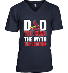 St Louis Cardinals Dad The Man The Myth The Legend Father's Day MLB Men's V-Neck T-Shirt Men's V-Neck T-Shirt - amzapparel