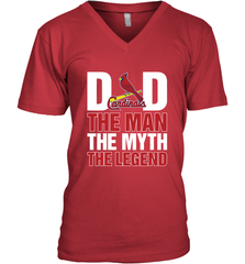 St Louis Cardinals Dad The Man The Myth The Legend Father's Day MLB Men's V-Neck T-Shirt Men's V-Neck T-Shirt - amzapparel