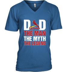 St Louis Cardinals Dad The Man The Myth The Legend Father's Day MLB Men's V-Neck T-Shirt Men's V-Neck T-Shirt - amzapparel