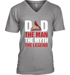 St Louis Cardinals Dad The Man The Myth The Legend Father's Day MLB Men's V-Neck T-Shirt Men's V-Neck T-Shirt - amzapparel