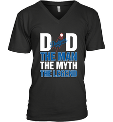 Los Angeles Dodgers Dad The Man The Myth The Legend Father's Day MLB Men's V-Neck T-Shirt
