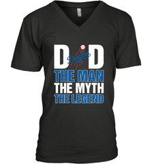 Los Angeles Dodgers Dad The Man The Myth The Legend Father's Day MLB Men's V-Neck T-Shirt Men's V-Neck T-Shirt - amzapparel