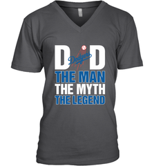 Los Angeles Dodgers Dad The Man The Myth The Legend Father's Day MLB Men's V-Neck T-Shirt Men's V-Neck T-Shirt - amzapparel