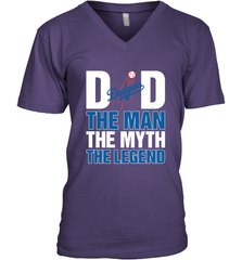 Los Angeles Dodgers Dad The Man The Myth The Legend Father's Day MLB Men's V-Neck T-Shirt Men's V-Neck T-Shirt - amzapparel