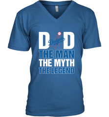Los Angeles Dodgers Dad The Man The Myth The Legend Father's Day MLB Men's V-Neck T-Shirt Men's V-Neck T-Shirt - amzapparel