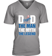 Los Angeles Dodgers Dad The Man The Myth The Legend Father's Day MLB Men's V-Neck T-Shirt Men's V-Neck T-Shirt - amzapparel