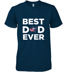 Best Columbus Blue Jackets Dad Ever Hockey NHL Fathers Day GIft For Daddy Men's Premium T-Shirt Men's Premium T-Shirt - amzapparel
