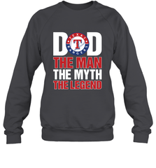 Texas Rangers Dad The Man The Myth The Legend Father's Day MLB Crewneck Sweatshirt Crewneck Sweatshirt - amzapparel