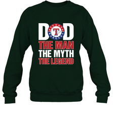 Texas Rangers Dad The Man The Myth The Legend Father's Day MLB Crewneck Sweatshirt Crewneck Sweatshirt - amzapparel