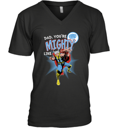 Marvel Thor Mighty Dad Father's Day Gifts Men's V-Neck T-Shirt