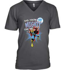 Marvel Thor Mighty Dad Father's Day Gifts Men's V-Neck T-Shirt Men's V-Neck T-Shirt - amzapparel