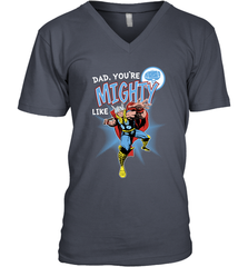 Marvel Thor Mighty Dad Father's Day Gifts Men's V-Neck T-Shirt Men's V-Neck T-Shirt - amzapparel