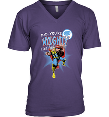 Marvel Thor Mighty Dad Father's Day Gifts Men's V-Neck T-Shirt Men's V-Neck T-Shirt - amzapparel