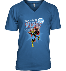 Marvel Thor Mighty Dad Father's Day Gifts Men's V-Neck T-Shirt Men's V-Neck T-Shirt - amzapparel