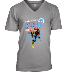 Marvel Thor Mighty Dad Father's Day Gifts Men's V-Neck T-Shirt Men's V-Neck T-Shirt - amzapparel