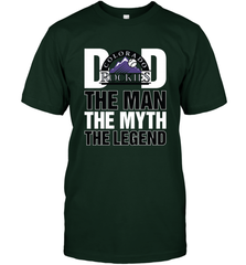 Colorado Rockies Dad The Man The Myth The Legend Father's Day MLB Men's T-Shirt Men's T-Shirt - amzapparel