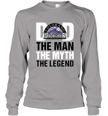 Colorado Rockies Dad The Man The Myth The Legend Father's Day MLB Long Sleeve T-Shirt Long Sleeve T-Shirt - amzapparel