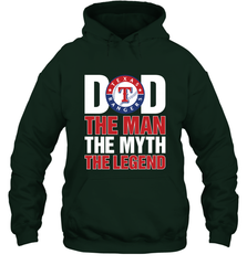 Texas Rangers Dad The Man The Myth The Legend Father's Day MLB Hooded Sweatshirt Hooded Sweatshirt - amzapparel