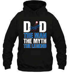 Los Angeles Dodgers Dad The Man The Myth The Legend Father's Day MLB Hooded Sweatshirt