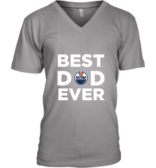 Best Edmonton Oilers Dad Ever Hockey NHL Fathers Day GIft For Daddy Men's V-Neck T-Shirt Men's V-Neck T-Shirt - amzapparel