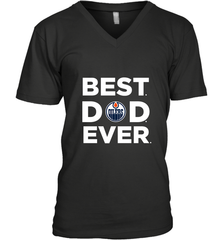 Best Edmonton Oilers Dad Ever Hockey NHL Fathers Day GIft For Daddy Men's V-Neck T-Shirt Men's V-Neck T-Shirt - amzapparel