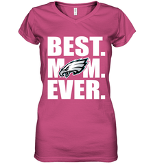 Best Philadelphia Eagles Mom Ever NFL Team Mother's Day Gift Women's V-Neck T-Shirt Women's V-Neck T-Shirt - amzapparel