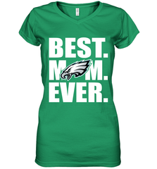 Best Philadelphia Eagles Mom Ever NFL Team Mother's Day Gift Women's V-Neck T-Shirt Women's V-Neck T-Shirt - amzapparel